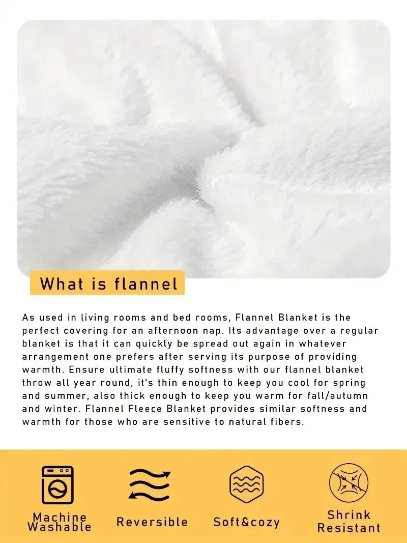 Spooky Soft Flannel Halloween Throw Blanket