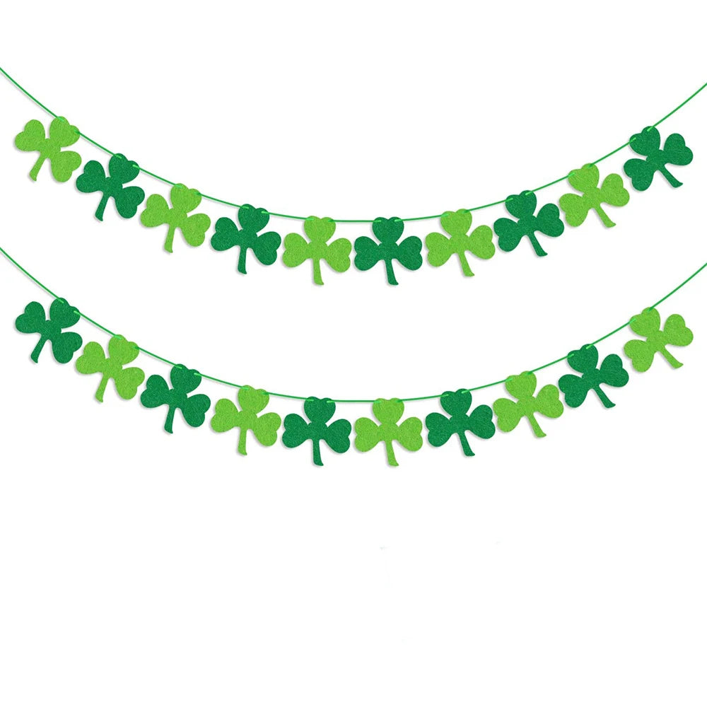 Shamrock Garland Decorations for St. Patrick's Day Party