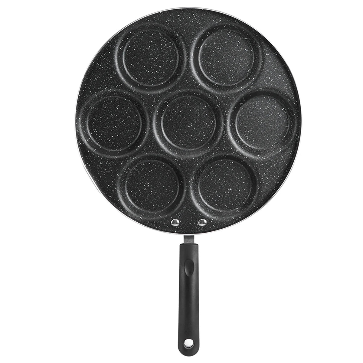 Non-Stick 7-Hole Frying Pan Fried Egg Burger Mold Cookware