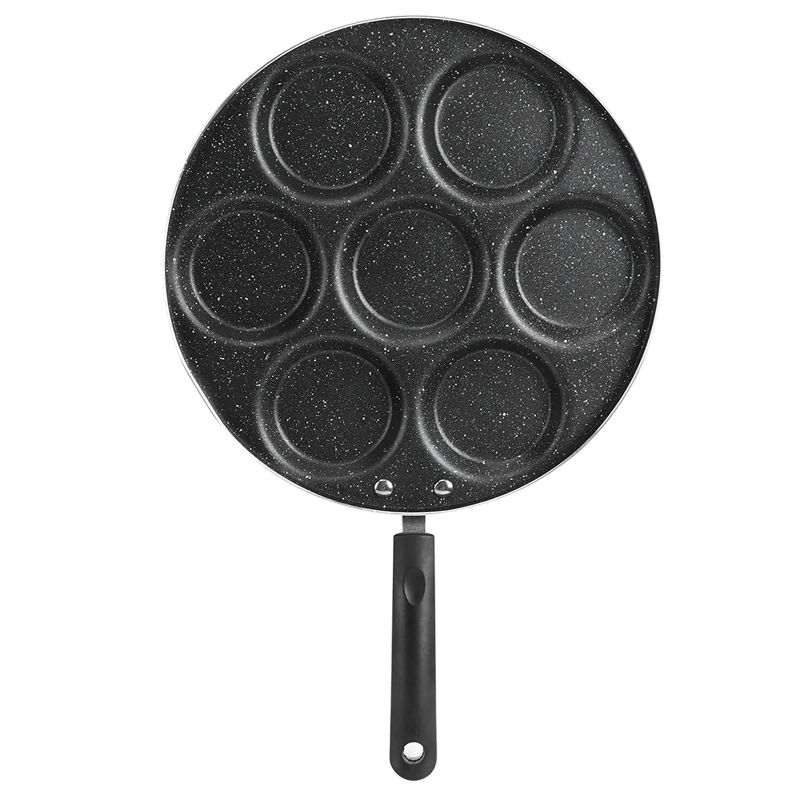 Non-Stick 7-Hole Frying Pan Fried Egg Burger Mold Cookware