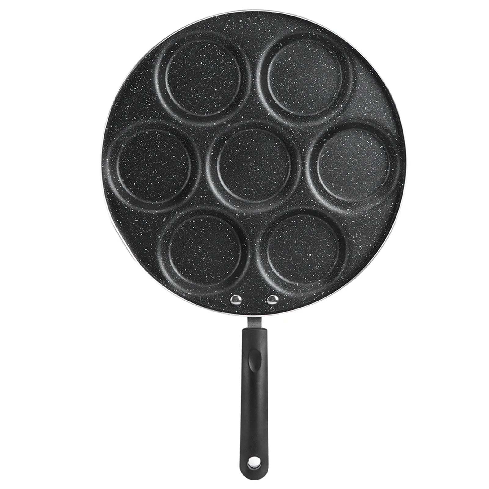 Non-Stick 7-Hole Frying Pan Fried Egg Burger Mold Cookware