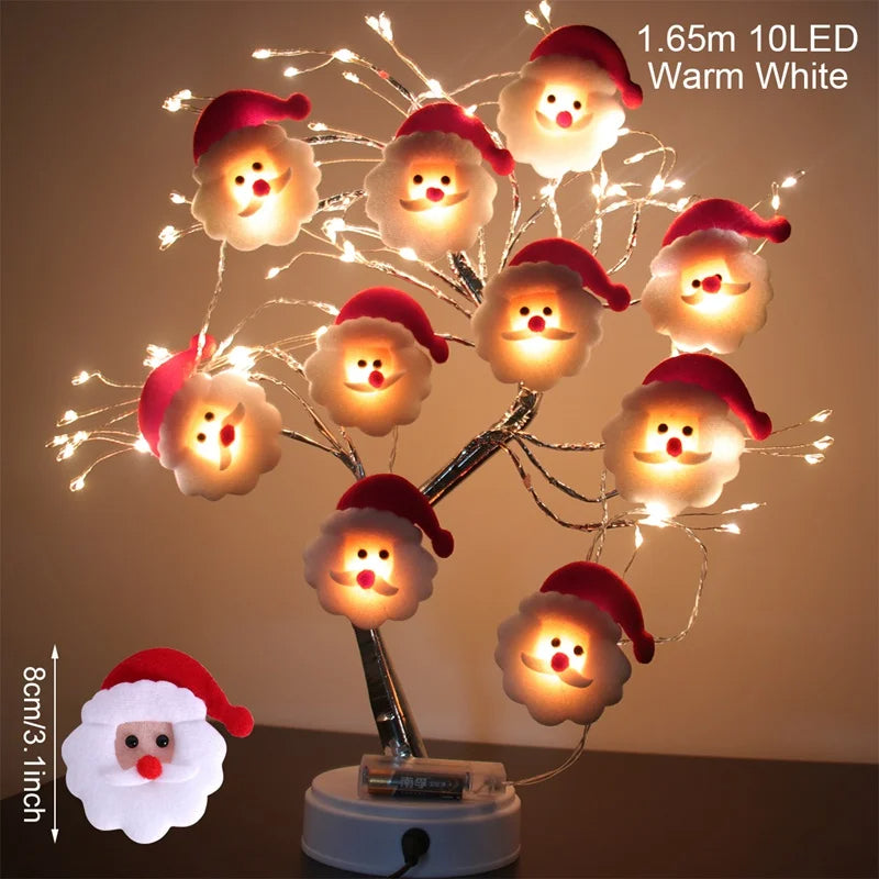 Santa Christmas LED Garland String Light For Home Christmas Decorations