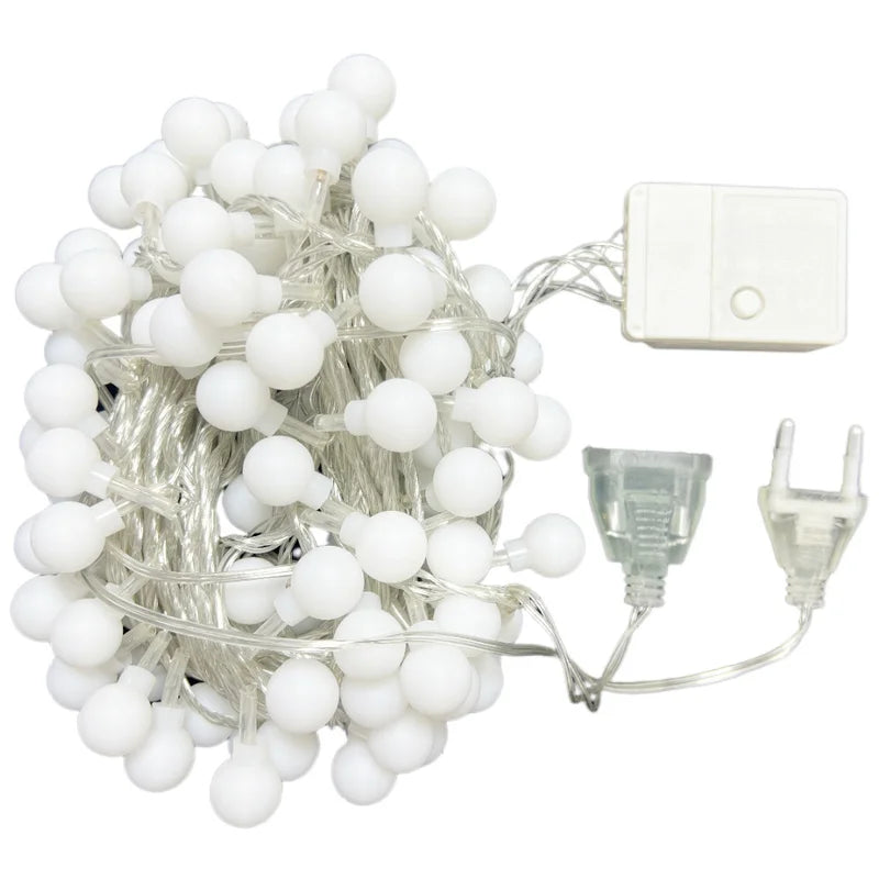 20 LED Fairy Lights with Bubble Balls Festive Garland 3M (EU Plug) Warm White