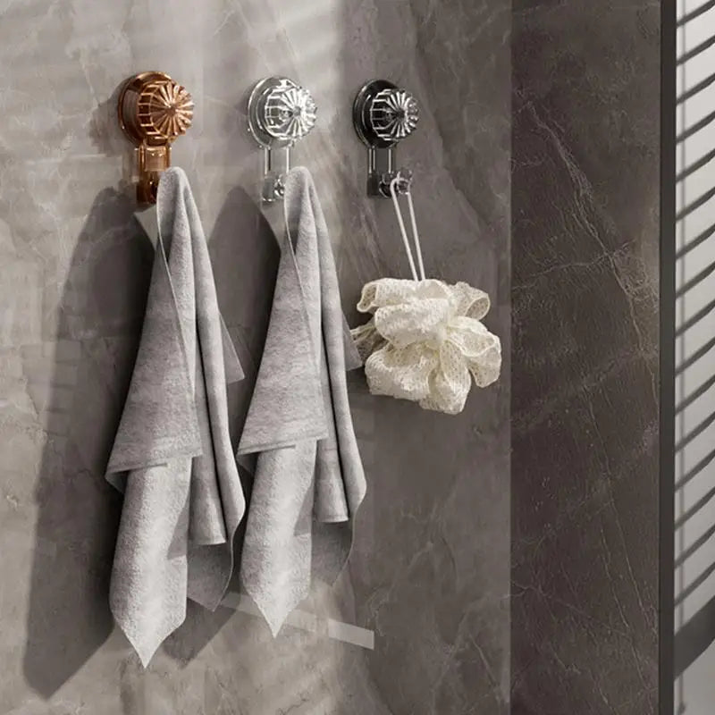 Heavy Duty Suction Cup Hooks Waterproof Storage Hangers for Bathroom and Kitchen (Gray)