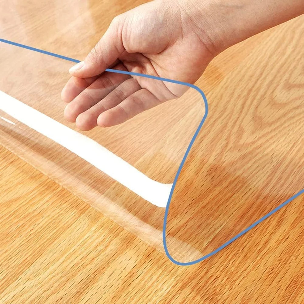 Clear Table Protector Mat 1.5mm Thick PVC Desk Pad Waterproof Tablecloth