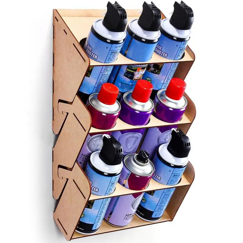 Spray Paint Storage Wall Rack 9-Slot Aerosol Can Organizer