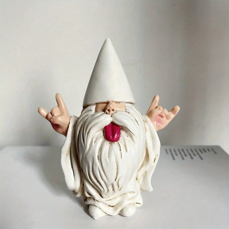 Gnome Rocker Statue 1 Piece for Garden Perfect for Fairy Gardens Decor