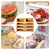 Bamboo Kitchen Storage Box with Film Cutter Bag Dispenser