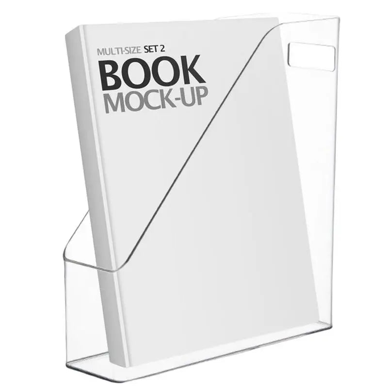 Clear Plastic Magazine File Holder Vertical Desk Organizer