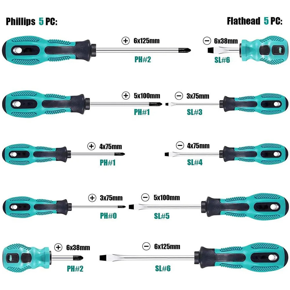 Magnetic Precision Screwdriver Set of 10 for Electronics Repair