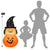 5FT Inflatable Halloween Pumpkin Decoration w/ LED Light Witch Hat