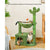 Cactus Cat Tree Condo 39.4" with Hammock Perch, Cat Sisal Scratching Post for Indoor Kitty Medium Cats, Green