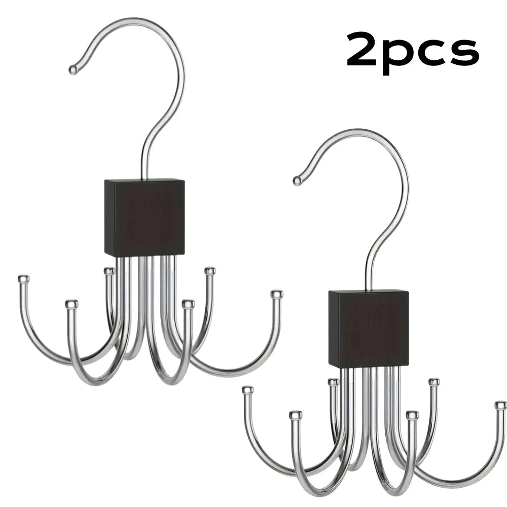 Rotating Hanger 360° Hook Multi-Claw Organizer (Black)