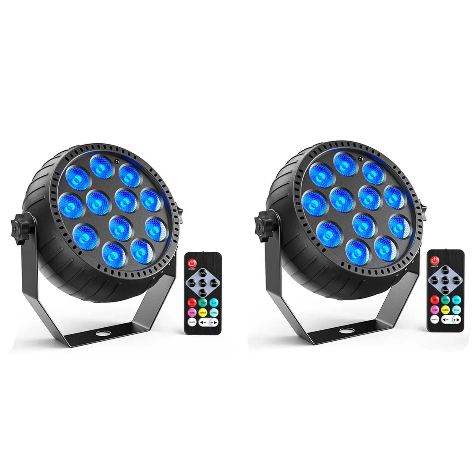 2PCS Portable Mini RGB LED Stage Party Light (US Plug)