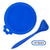 2pcs Reusable Pet Food Can Lid with Spoon (Blue)