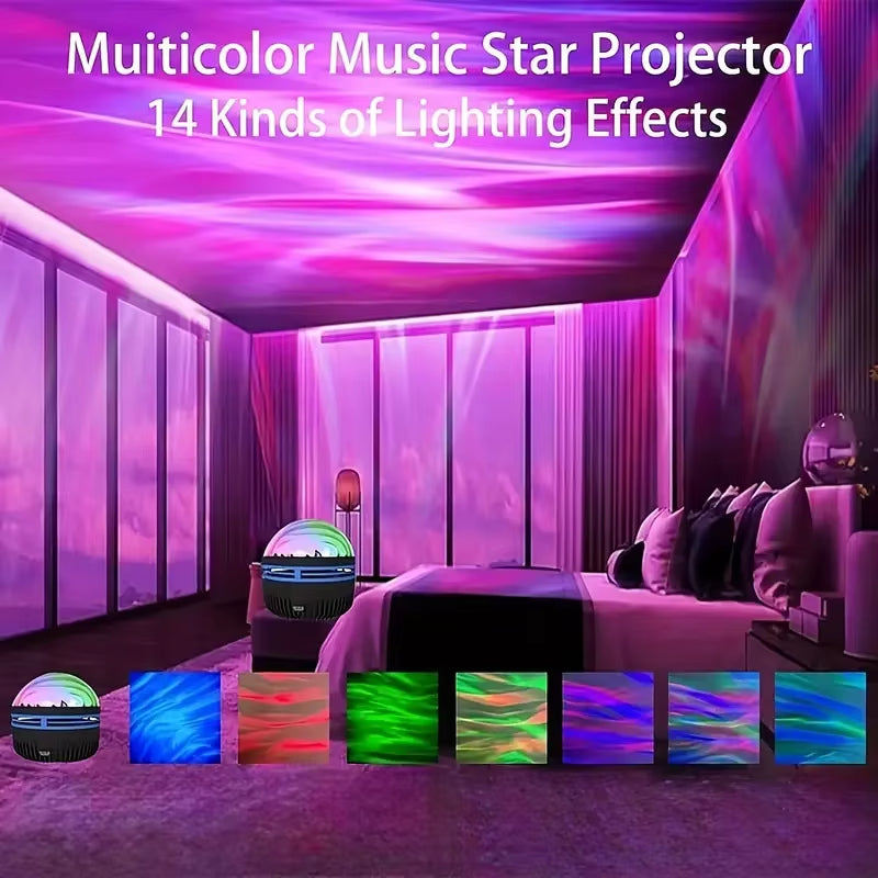 Aurora Borealis Starry Sky Projector LED Night Light with Remote Control