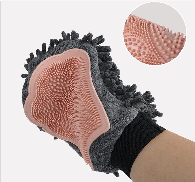 Pet Shower Dog Gloves for Shower Massage Grooming Brush, 1 Piece