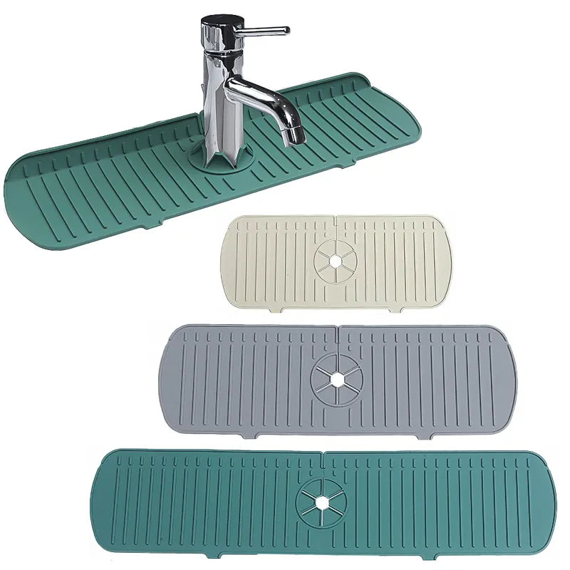 Kitchen Faucet Splash Pad Silicone Mat Sponge Drain Rack Countertop Protector for Bath Kitchen Gadgets