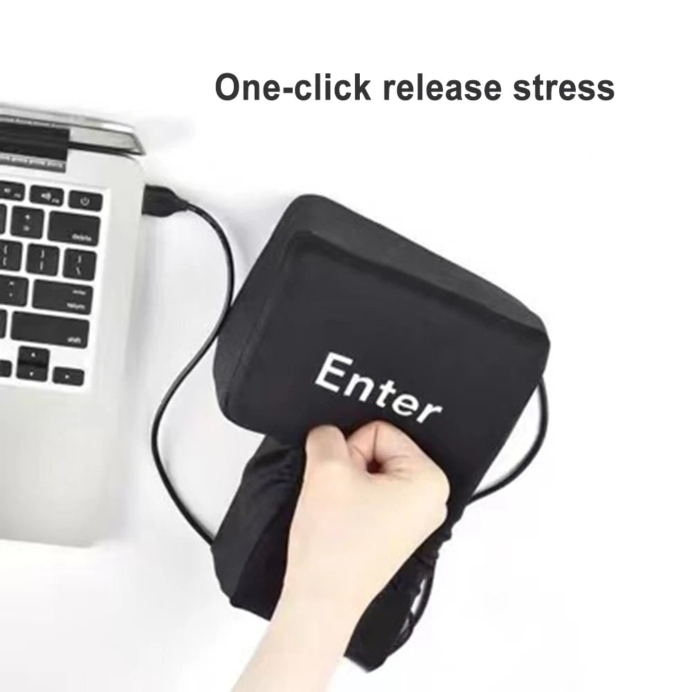 USB Enter Key Vent Pillow Soft Computer Button Return Key For Offices