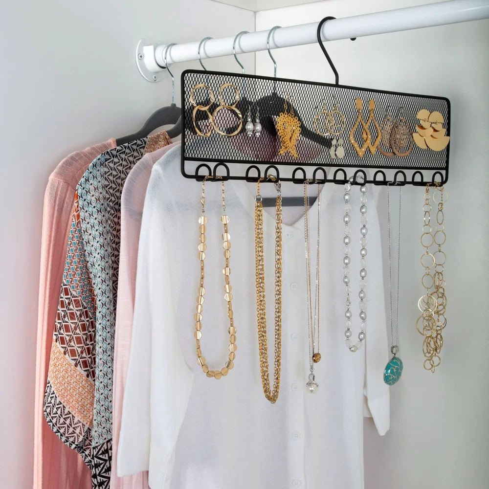 12-Hook Jewelry Rack for Necklaces Bracelets
