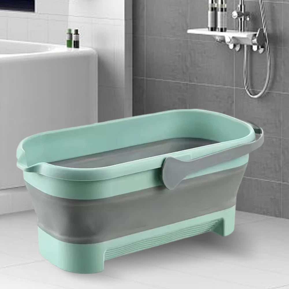 Foldable Silicone Washing Basin for Car Wash (Gray)