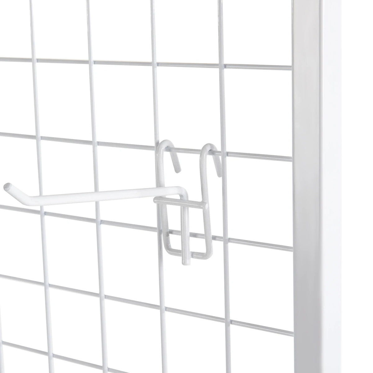 Gridwall Panel Metal Grill Pegboard Display Stand (White)