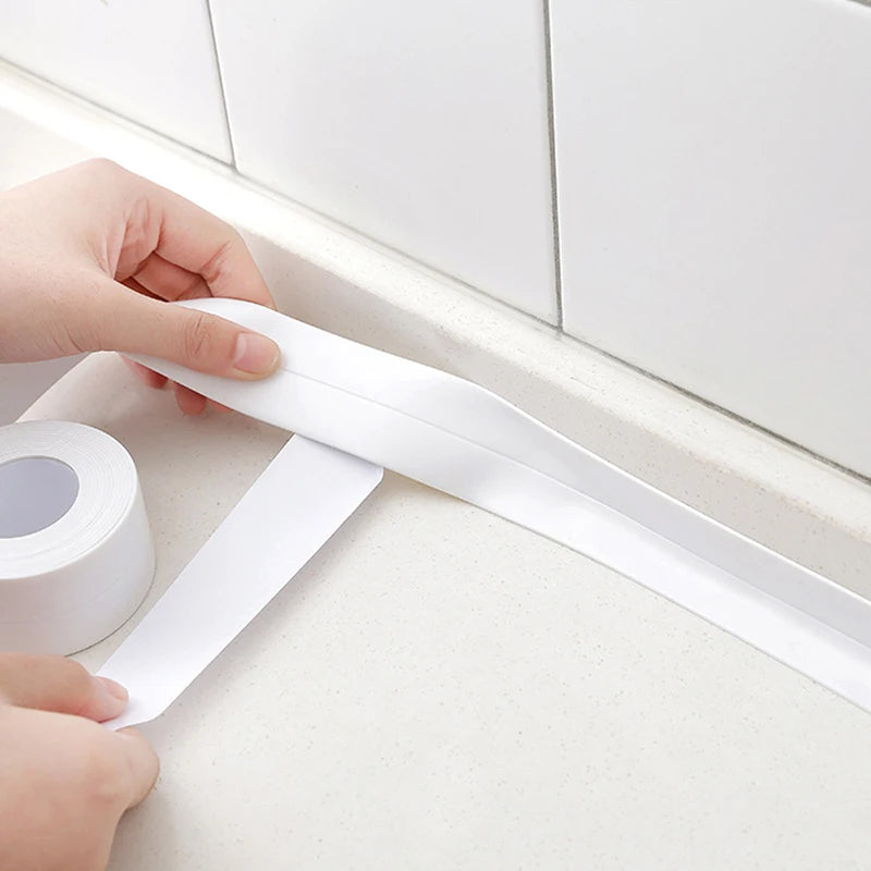 Self-Adhesive Sealing Tape for Bathroom Kitchen Sink Bath Caulk Strip (White)