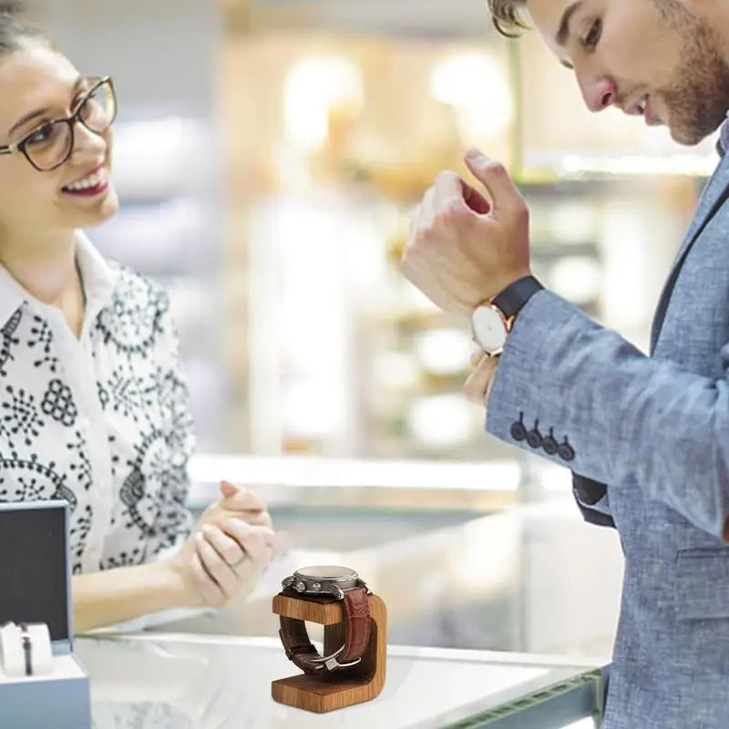 Wooden Watch Holder Jewelry Organizer Stand for Display