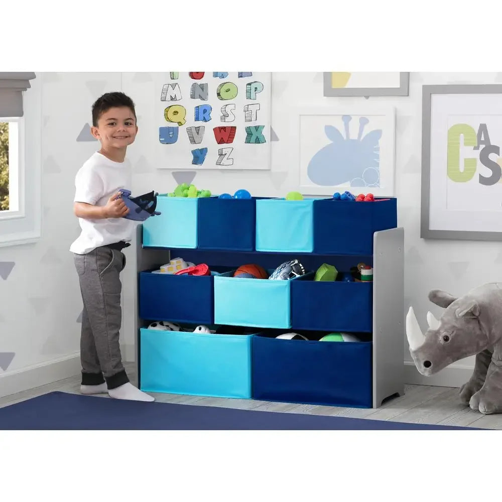 Kids Toy Organizer with Stackable Bins for Kids Room