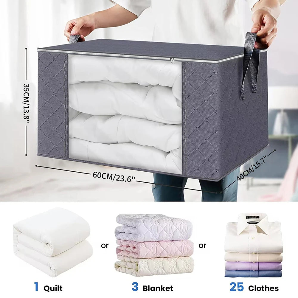 Large Capacity Foldable Storage Bags for Clothes Blankets