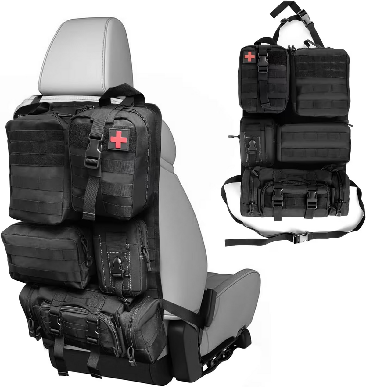 Universal Car Seat Molle Panel Tactical Organizer