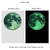 3D Moon Wall Sticker 30cm Luminous Moon Wall Decoration (Green)