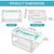 Clear Plastic 24 QT Craft Storage Box Removable Trays