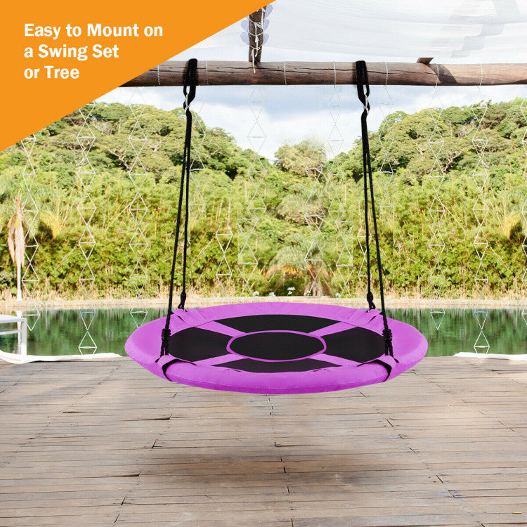 Flying Saucer 40&quot; Tree Swing Indoor Outdoor Play Set, Purple