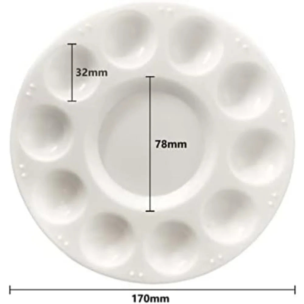Plastic White Paint Palettes 15-Pack for Students