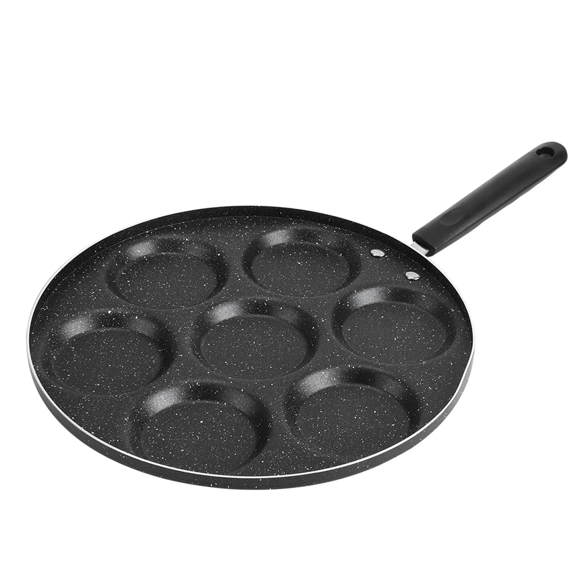 Non-Stick 7-Hole Frying Pan Fried Egg Burger Mold Cookware