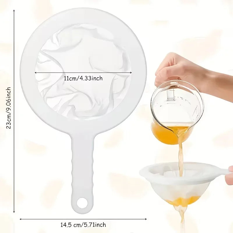 Fine Nylon Strainer Spoon – Reusable Filter for Coffee, Milk, Soy Milk &amp; Yogurt, Kitchen and Dining Tool