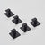 Adhesive Shower Robe Hook 4PCS Strong Wall Mount Kitchen Towel Holder (Black)