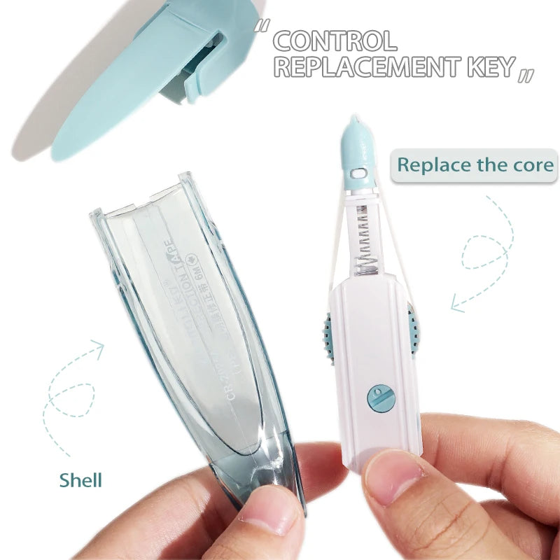 Refillable Correction Tape Set (4 Dispensers, 10 Refills)