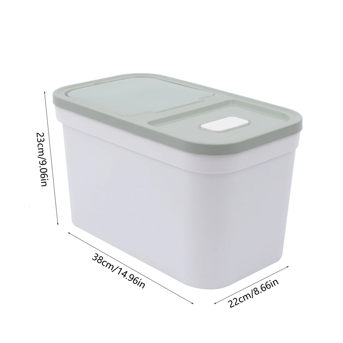 Airtight Rice Storage Container 22 Lbs Food-Grade PP Grain Dispenser with Measuring Cup for Rice Beans Flour &amp; Dry Food