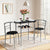 3 Piece Bistro Set (Chairs and Table) for Kitchen and Apartment, Silver