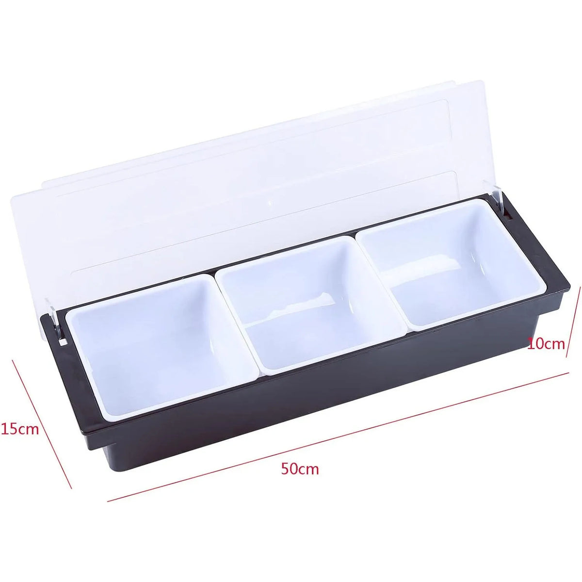 Portable Chilled Condiment Server 5-Compartment Food Salad Bar Tray