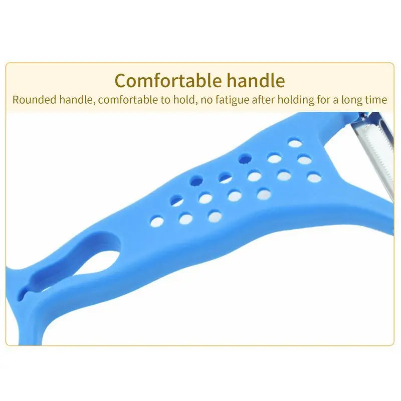 Stainless Steel Double-Head Potato Peeler with Comfortable Handle – Multifunctional Vegetable &amp; Fruit Peeling Kitchen Tool