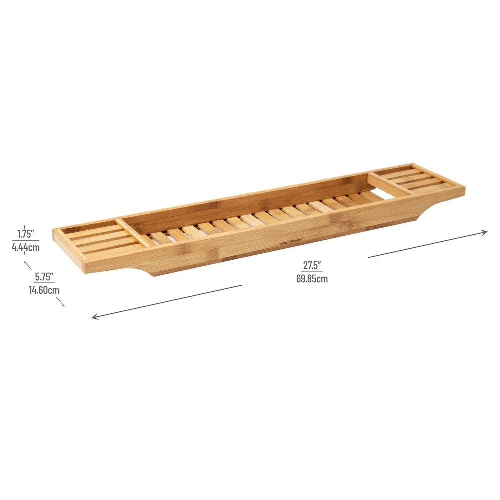 Bamboo Bathtub Caddy Tray for Bamboo Storage Accessory