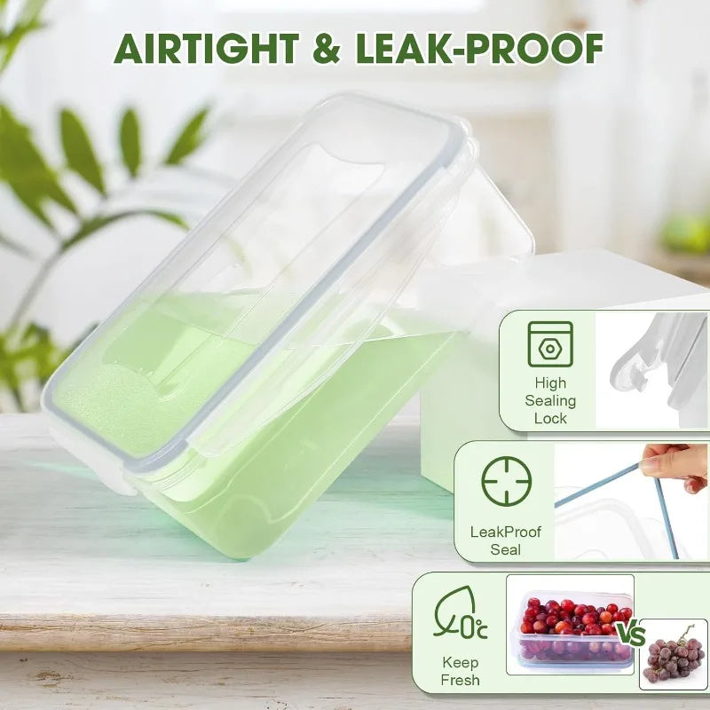 Airtight Food Storage Containers 16-Piece Set for Pantry Kitchen