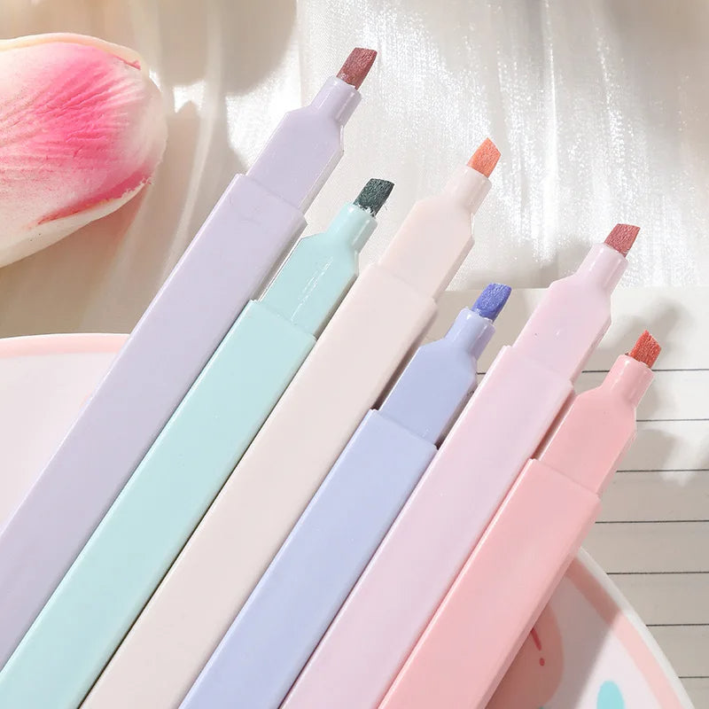 6-Pack Pastel Highlighters for Students