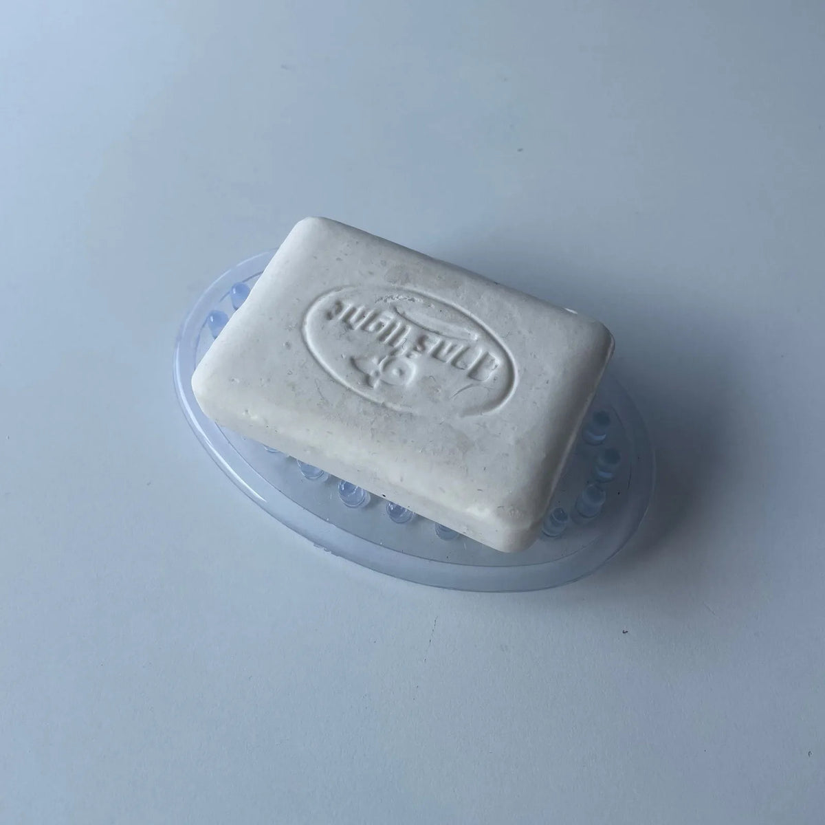 Clear Oval Plastic Soap Holder Tray Durable Bathroom Accessory for Kitchen Counter