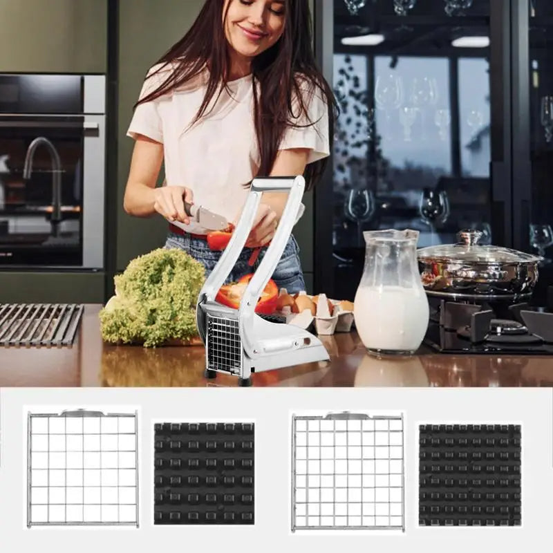 Manual Stainless Steel French Fry Potato Chip Slicer