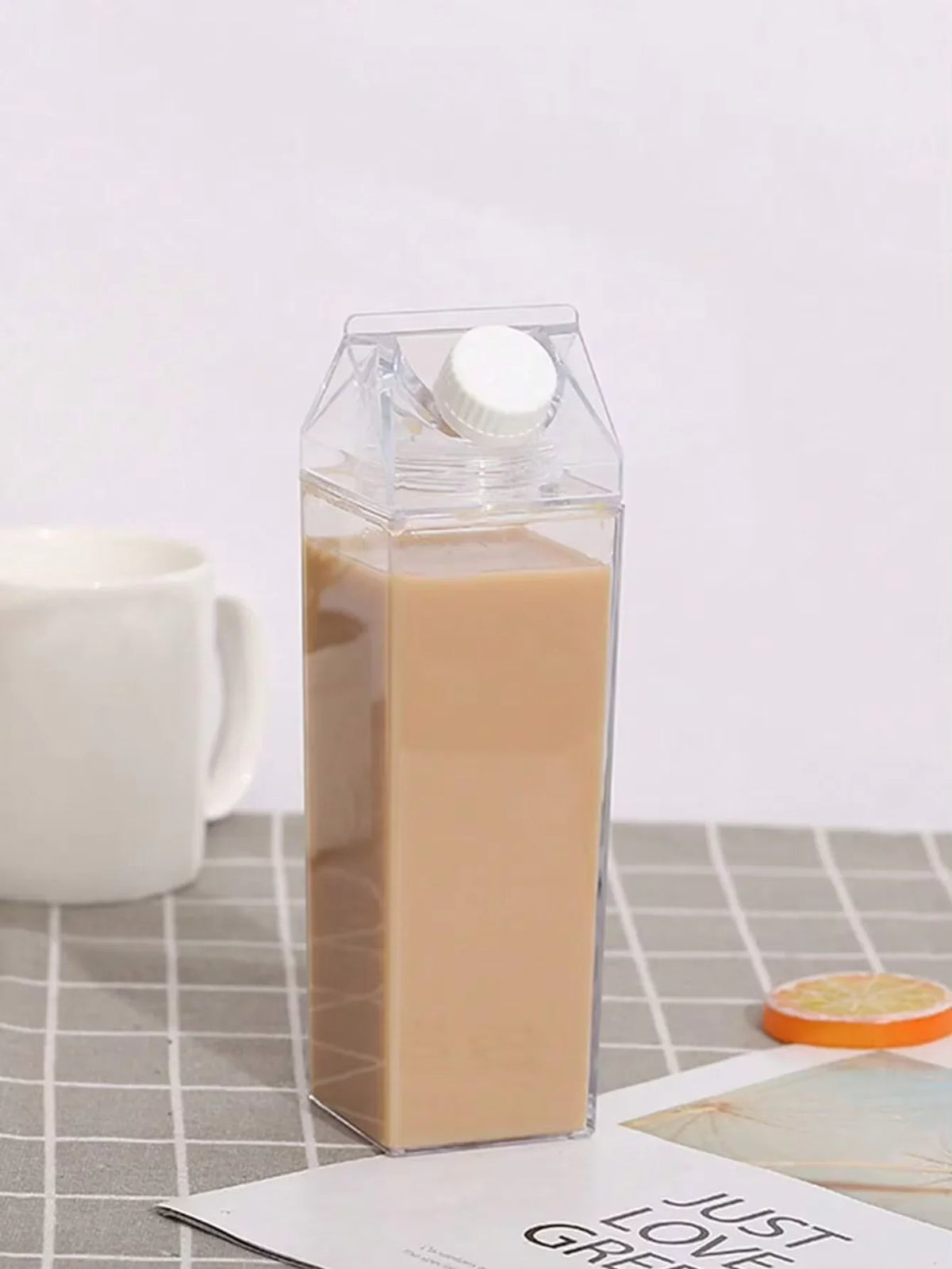 Portable Transparent Milk Box 500mL Drinking Cup