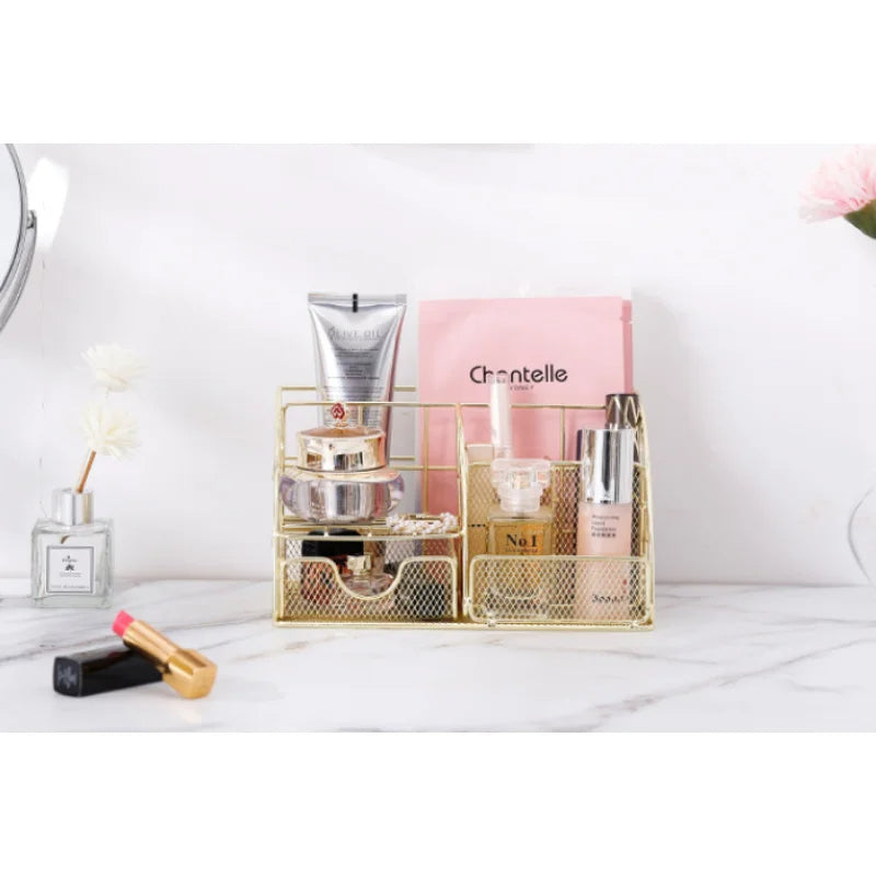 Elegant Nordic Metal Desk Organizer